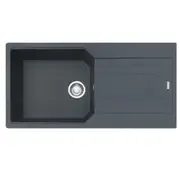 Franke Urban Granite Sink with Reversible Drainer - Onyx Black
