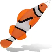 Madrona Brands Orange Clown Fish Windsock 40 Inch Durable Outdoor Hanging Decor