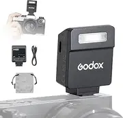 Godox iM22 Mini Flash, Built-in Battery, 5 Power Levels, 440 Full Power Flashes, 3s Recycle Times, Camera Flash Compatible with Fuji/Canon/Sony/Nikon/Panasonic/Olympus