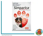 Simparica for Xtra Large dogs 40-60 kg 6 pack Flea, Tick and Mite treatment