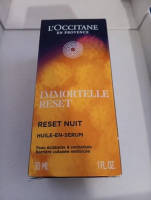 L'Occitane Immortelle Reset Overnight Oil-In-Serum 1 oz Nib