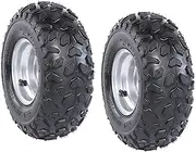 YC Yier 2pcs 145/70-6 ATV Go Kart Quad Tires and Rims Tubeless | 4PR Wheels 145x70-6 6" Wheels Rims 3 Hole For Quad Buggy ATV 4 Wheelers Mini Bike Lawn Mowers Snow Blower (2)
