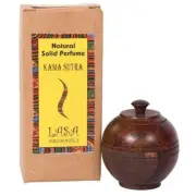 Natural Lasa Aromatics Kama Sutra Wooden Jar Solid Perfume 6gm