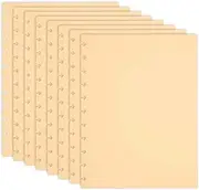 uxcell 4 Pair Discbound Notebook Cover, 8.74" x 11.26" Letter Size PP Disc Planner Cover for Arc Notebook Happy Planner Office Product, Golden Brown