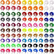 ONEST 100 Pieces Magic Worm Toys Wiggly Twisty Fuzzy Worm Toys Carnival Party Favors,25 Colors