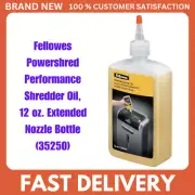 Fellowes Powershred Performance Shredder Oil, 12 Oz, Extended Nozzle Bottle