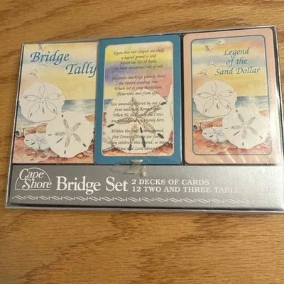 Cape Shore Bridge Set 2 Decks Of Card 12 Two And Three Table Tallies