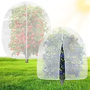 OZMI Bird Netting for Garden Blueberry Bushes Fruit Tree Netting Cover 4 x 4 FT, 2 Pack Plant Protection Mesh Bags with Zipper, Shrubs Bush Tomato Strawberry Berry Barrier Protectors Net