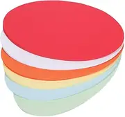 Set of 504 Presentation Cards, Oval and Round Cards in 6 Colours for Presentations and Lectures