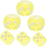 Kisangel 10pcs Transparent Dice Multi Colored Party Game Dices for Board Games Learning Activities Fun Gatherings for All Ages