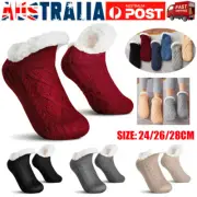 Women Knitted Slipper Socks Cozy Sherpa Fuzzy Socks Non Slip Socks Winter Indoor
