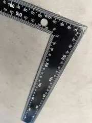 Leathercraft Black Measuring Square Ruler For Sewing Tool DIY Leather Angle