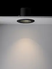 Flare LED Recessed Gimble Tri Colour Cut Out 90mm Downlight in Black