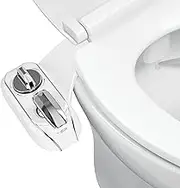 LUXE Bidet NEO 320 Plus – Next-Generation Warm Water Bidet Toilet Seat Attachment with Innovative EZ-Lift Hinges, Dual Nozzles, and 360° Self-Cleaning Mode (Chrome)