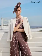 Phase Eight Brown Maxine Spot Chiffon Jumpsuit (AN8771) | $344