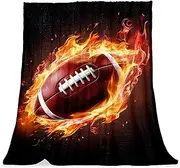 Throw Blanket,Soft Blankets and Throws,American Football and Fire,59x39.3 in