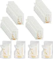 40 Breast Milk Storage Bags, 250 ml Breast Milk Freezer Bags, Breast Milk Storage Bag, Refrigerated Storage Bag with Ladder, Double Zip