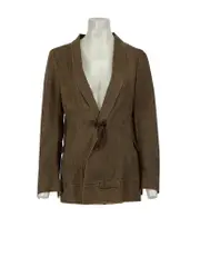 Khaki Corduroy Tied Jacket