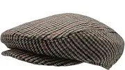 [KiRYu] Wonderful Fashion Men's Classic Herringbone Tweed Wool Blend Newsboy Ivy Hat (Large/X-Large, Charcoal)