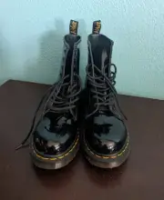 NEW Dr. Martens Boots Women's 1460 W Lamper Black Patent Leather US 9 - 41 EU
