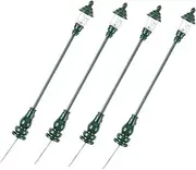 4pcs Model Garden Light Solar Lamp Post Light Solar Post Light Garden Solar Light Mini Solar Lamp Miniatures Solar Powered Garden Lights Lamps Stainless Steel Plus Abs Green