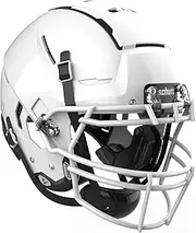 [Schutt] F7 2.0 Collegiate Football Helmet - Men's, Boys (14+) - Molded Gloss White, Black - Medium - NCAA Football - Plastic Outer, Foam Inner - Collegiate Football Helmets