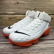 Size 15 Nike Force Savage Pro 2 Shark Football Cleats White Orange BV5448-100