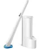 Bathroom Toilet Brush Holder Creative Cleaning Disposable Sponge Heads Set