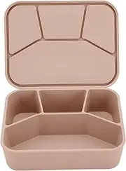 Silicone Bento Lunch Box 4 Compartment - Silicone Lunch Container with 4 Individually Sealed Compartments, Food Storage, Snack Bento Box, Microwave, Freezer, and Dishwasher Safe - Sandrift