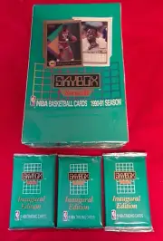 (45) Unopened Vintage NBA Basketball Cards in Sealed Packs Jordan 1st Ed / Ser.2