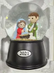 2021 Wondershop Musical Water Snow Globe Christmas Collectible-Nativity Manger
