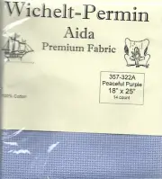Wichelt-Permin Aida Premium Fabric 14 Ct Aida Cloth- 18" x 25" Peacefull Purple