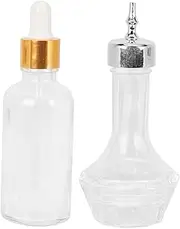 Cabilock Elegant Glass Bitters Bottle for Cocktails 2pcs Japanese Design Bitters Dropper Bartender Tool