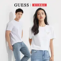 在飛比找momo購物網優惠-【GUESS】自由舒適 童趣玩心 繽紛 倒三角 LOGO T