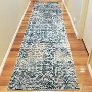 Celestial Stele Spice Grey Runner Rug