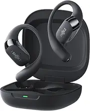 [SHOKZ] New OpenFit 2+ Open-Ear Headphones, Dolby Audio Enabled, Comfortable Earbuds with Soft Ear Hooks, 48H Playtime, IP55 Water-Resistant, USB-C Fast Charging, Wireless Charging, Carrying Bag, Black