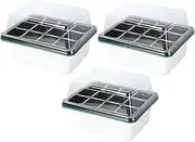UPKOCH 3Pcs Plant Nursery Tray Thickened Moisture Retaining Sprouting Trays for Home Gardening Cells for Wheatgrass Radish and Vegetable Growth