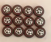 Hot Wheels Redline REPRO WHEELS MEDIUM BLACK CAP Set of 12 -New Mold!