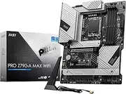MSI PRO Z790-A MAX WIFI Motherboard ATX - Supports Intel 12th & 13th Gen Core Processors, LGA 1700 - 80A SPS VRM, DDR5 Memory Boost 7800+MHz/OC, PCIe 5.0x16 Slot, 4xM.2 Gen4 Slots, Wi-Fi 7, 2.5G LAN