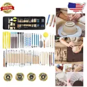 Beginner's Ceramic Clay Sculpting Tool Kit - 61 Durable Stainless Steel Tools