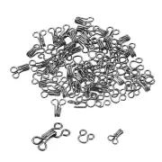 86pcs Sewing Hooks and Eye Closure for Clothing Bra Skirt Trousers, Black