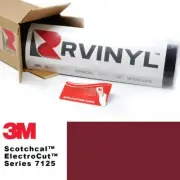 3M 7125 Scotchcal Burgundy 58 Vinyl Film Sign Craft Hobby Decal Sheet Roll