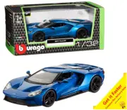 Bburago 2017 Ford GT Blue 1:32 Diecast Model Car