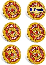 [MIDLE] 6/12/50/100 Pcs Fire Department Lapel Pin (1 in)-Fire Rescue Fireman Firefighter Badge Service Pins