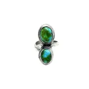 Marcella James, Ring, Sonoran Gold Turquoise, Navajo, 1/2