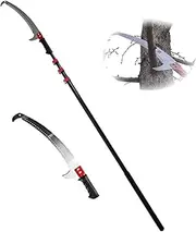 Telescopic Pole Saws Tree Pruners, Tree Trimmer with Adjustable Pole, Tree Pruner Pole Saw Manual Extendable Long Tree Pruner Extendable, Pole Pruning Saw,7.2m/24FT