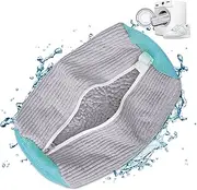 [Toffos] Shoe Washing Bag for Washing Machine,Shoes Cleaning Bag，Reusable Shoe Washing Bag for All Shoe Types and Sizes(Gray 1pc), Gray, One Size