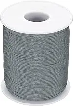 uxcell Nylon Cord 1mm x 109 Yards, Bracelet String Braided Nylon Thread Chinese Knotting Cord for Jewelry Making Beading Necklaces Blind Wind Chimes, Dark Grey
