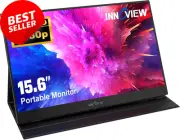15.6" Portable Monitor, 1080P, HDMI USB-C, Speaker, Case