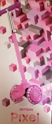 Jetson Pixel 3-Wheel Kick Scooter Pink LED Light Up Wheels & Deck New in Box